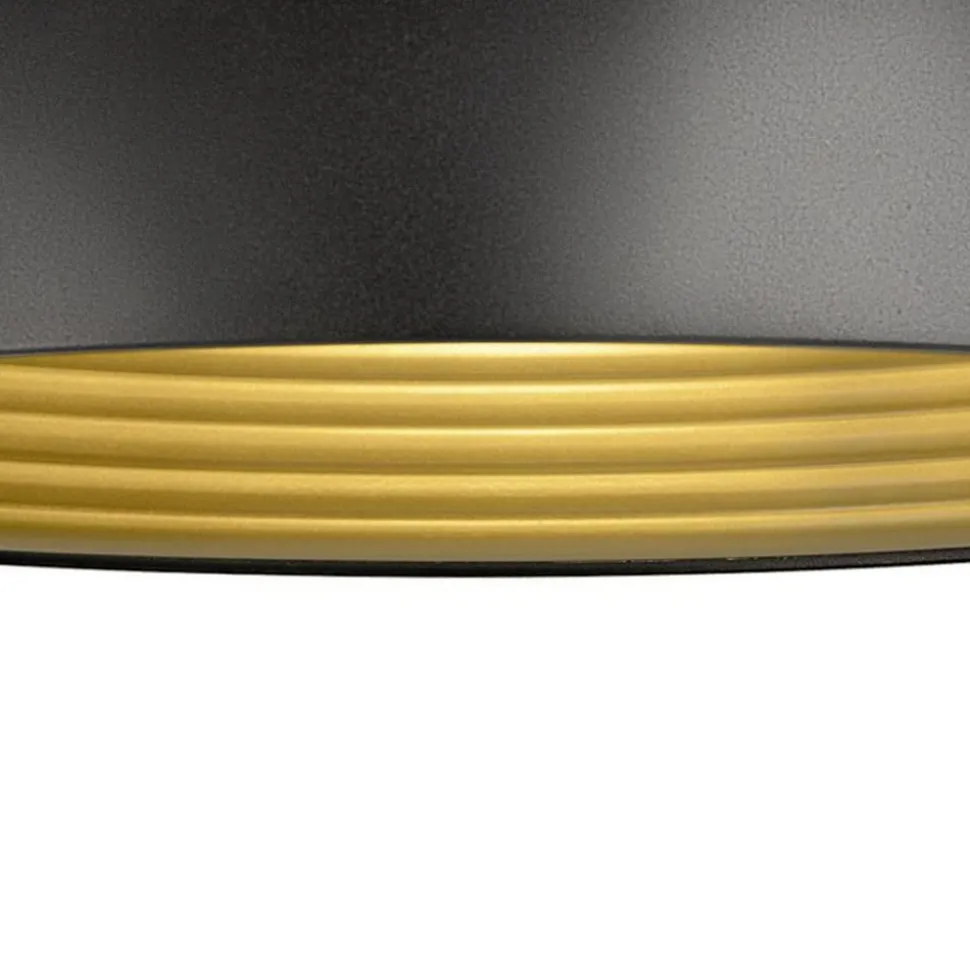 SLV hanglamp Forchini M, 40 cm, zwart/goudkleurig, metaal