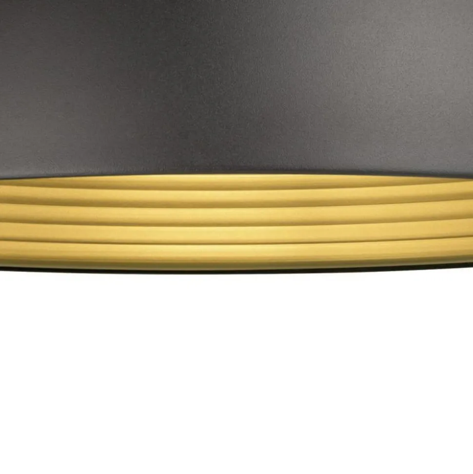 SLV hanglamp Forchini M, 50 cm, zwart/goudkleurig, metaal