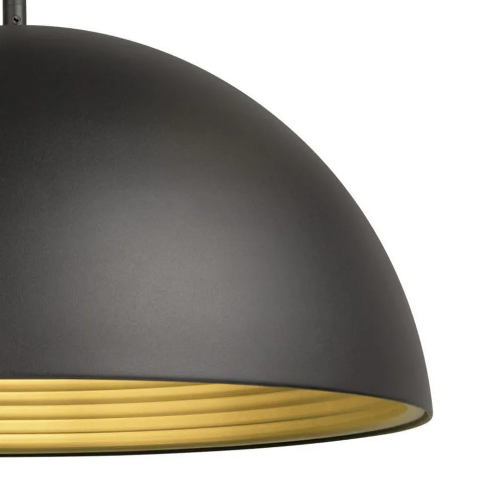 SLV hanglamp Forchini M, 50 cm, zwart/goudkleurig, metaal