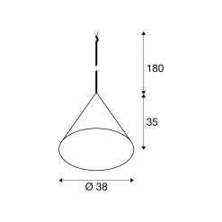 SLV hanglamp Magico, Ø 38 cm, zwart mat, metaal