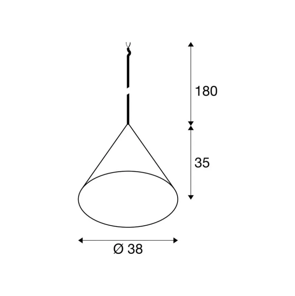 SLV hanglamp Magico, Ø 38 cm, zwart mat, metaal
