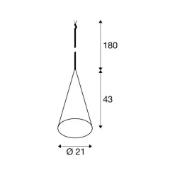 SLV hanglamp Magico, Ø 21 cm, wit mat, metaal