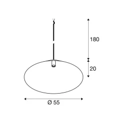SLV hanglamp Magico, Ø 55 cm, zwart mat, metaal
