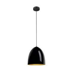 SLV hanglamp Para Cone, Ø 30 cm, zwart/goudkleurig