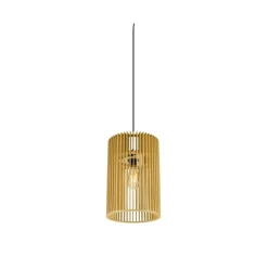 SLV hanglamp Wud, hout licht, Ø 25 cm, hout