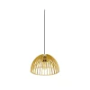SLV hanglamp Wud, hout licht, Ø 38 cm, hout
