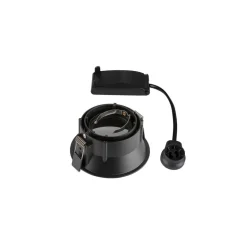 SLV Hoorn inbouwlamp, QPAR51, zwart, aluminium, Ø 10,5 cm