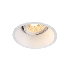 SLV Hoorn inbouwlamp, QPAR51, wit, aluminium, Ø 10,5 cm