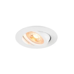 SLV Inbouw plafondlamp New Tria, wit, aluminium, Ø 8,2 cm