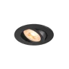 SLV Inbouw plafondlamp New Tria, zwart, aluminium, Ø 8,2 cm