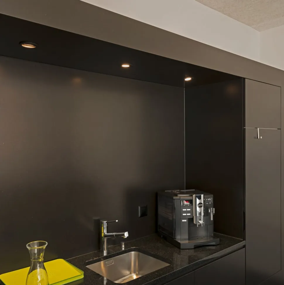 SLV Inbouw plafondlamp New Tria, zwart, aluminium, Ø 8,2 cm