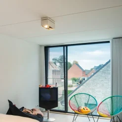 SLV Kardamod plafondlamp, wit, staal, lengte 31,5 cm, 2-lamps.