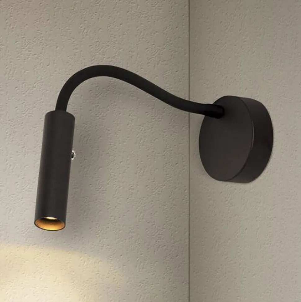 SLV Karpo Goose LED wandlamp, dimbaar, zwart