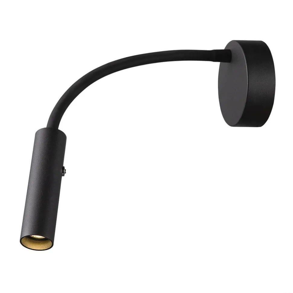 SLV Karpo Goose LED wandlamp, dimbaar, zwart