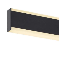 SLV LED badkamer wandlamp One Linear, 52 cm, zwart, CCT