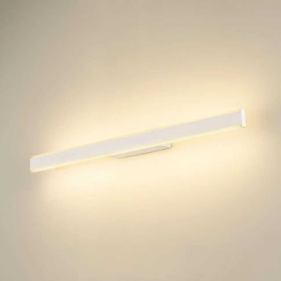 SLV LED badkamer wandlamp One Linear, 70 cm, wit, metaal, CCT