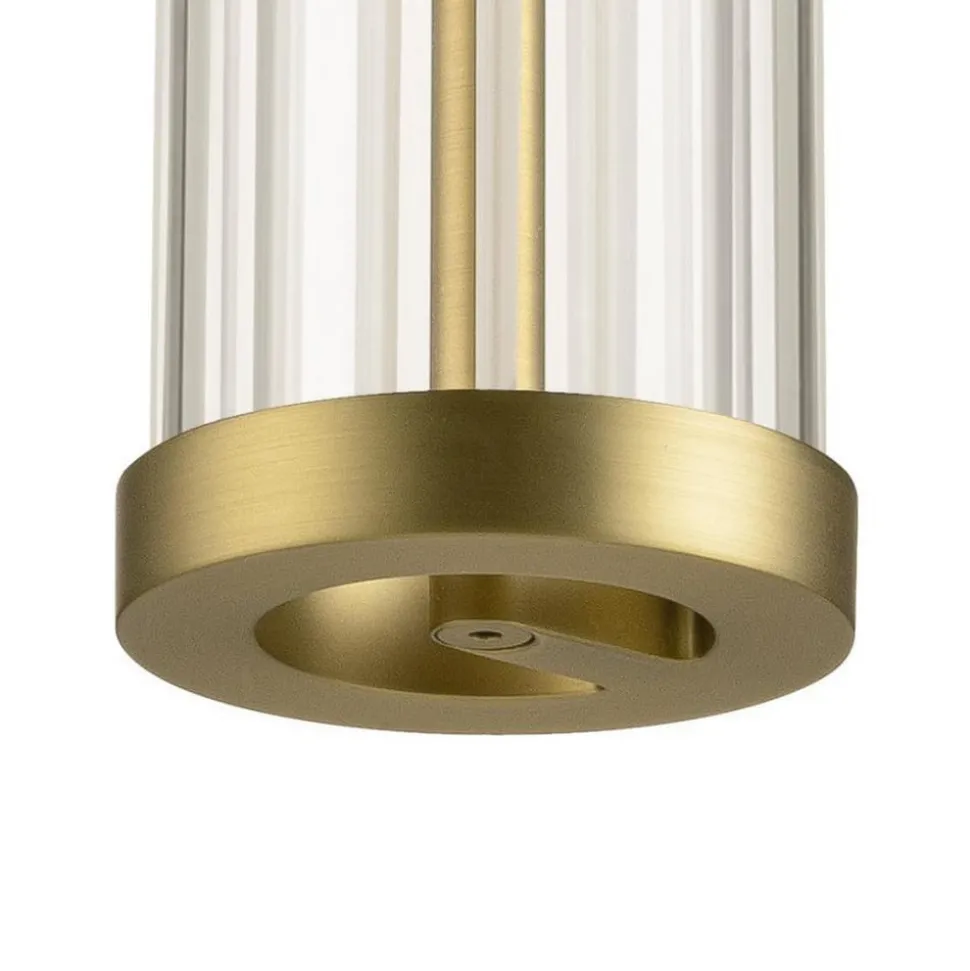 SLV LED hanglamp Quimera, messingkleurig, Ø 8 cm, CCT