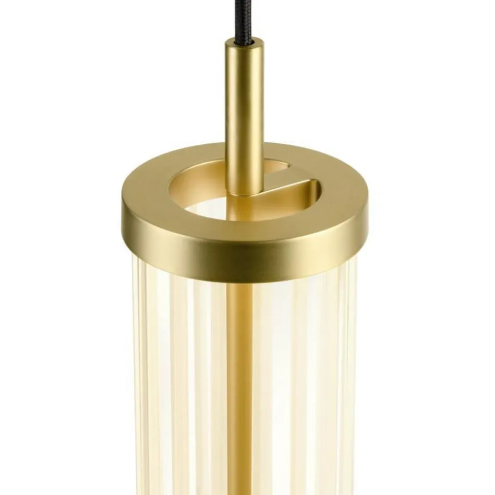 SLV LED hanglamp Quimera, messingkleurig, Ø 8 cm, CCT