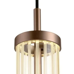 SLV LED hanglamp Quimera, koperkleurig, Ø 8 cm, CCT