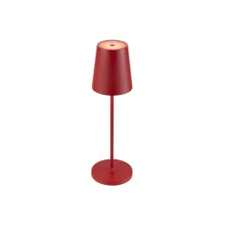 SLV LED oplaadbare lamp Vinolina Two, rood, aluminium, Ø 11 cm, IP65, CCT
