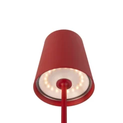 SLV LED oplaadbare lamp Vinolina Two, rood, aluminium, Ø 11 cm, IP65, CCT