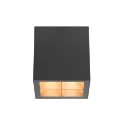 SLV LED plafondlamp S-Cube, antraciet, aluminium, lengte 9,5 cm