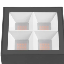 SLV LED plafondlamp S-Cube, antraciet, aluminium, lengte 9,5 cm