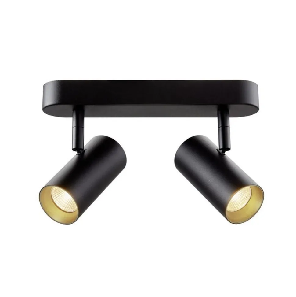 SLV LED plafondspot Noblo, zwart, 2.700 K, lengte 24 cm