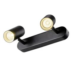 SLV LED plafondspot Noblo, zwart, 2.700 K, lengte 24 cm