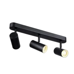 SLV LED plafondspot Noblo, 3.000 K, zwart, lengte 40 cm