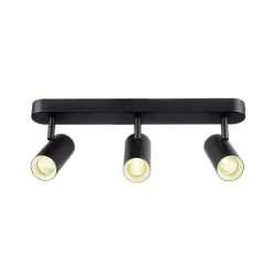 SLV LED plafondspot Noblo, 3.000 K, zwart, lengte 40 cm