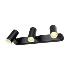 SLV LED plafondspot Noblo, 3.000 K, zwart, lengte 40 cm