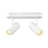 SLV LED plafondspot Noblo, lengte 24 cm, metaal, 2-lamps.