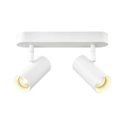 SLV LED plafondspot Noblo, lengte 24 cm, metaal, 2-lamps.