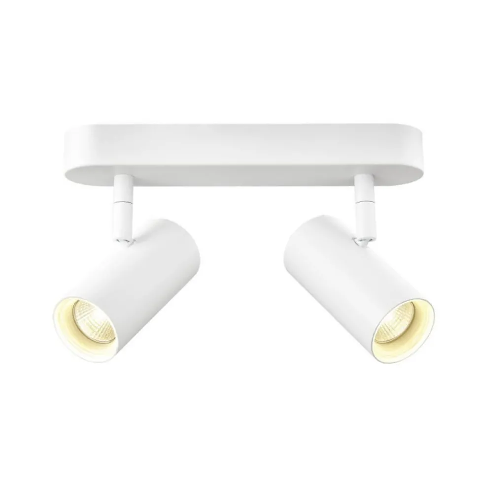 SLV LED plafondspot Noblo, lengte 24 cm, metaal, 2-lamps.