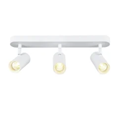 SLV LED plafondspot Noblo, wit, dimbaar naar warm, lengte 40 cm