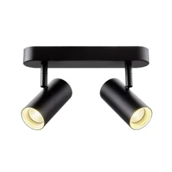 SLV LED plafondspot Noblo, zwart, 3.000 K, lengte 24 cm