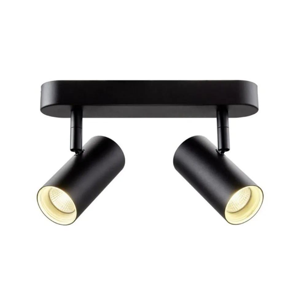 SLV LED plafondspot Noblo, zwart, 3.000 K, lengte 24 cm