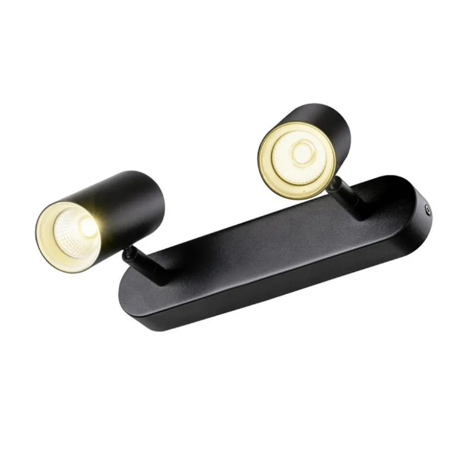 SLV LED plafondspot Noblo, zwart, 3.000 K, lengte 24 cm