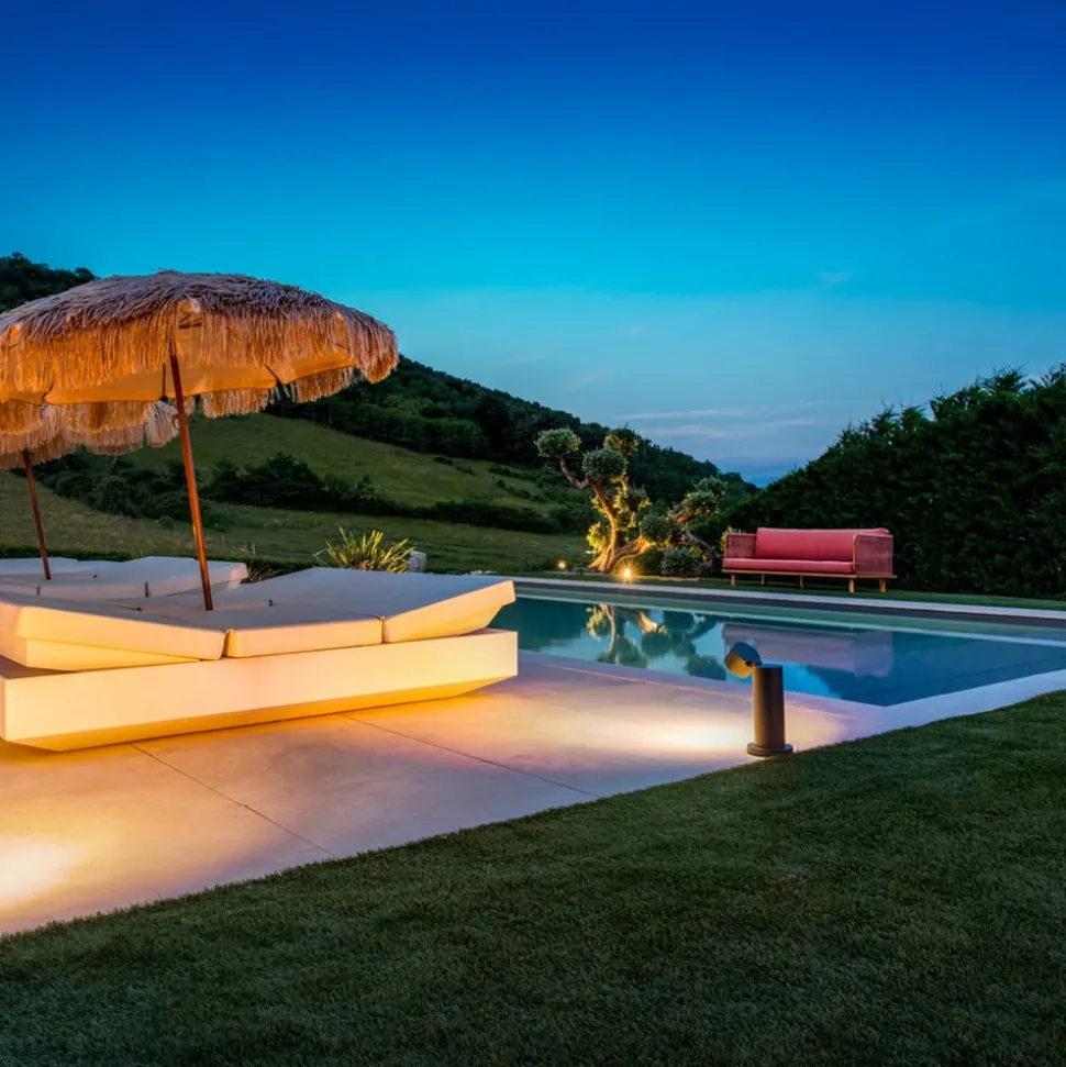 SLV LED sokkellamp R-Cube 35, antraciet, aluminium, hoogte 35 cm