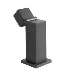 SLV LED sokkellamp S-Cube 35, antraciet, aluminium, hoogte 35 cm