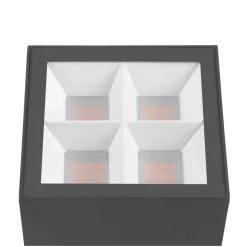 SLV LED sokkellamp S-Cube 35, antraciet, aluminium, hoogte 35 cm