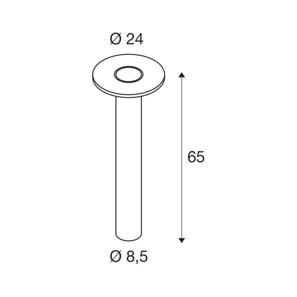 SLV LED tuinpadverlichting I-Ring, antraciet, aluminium, hoogte 65 cm
