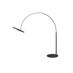 SLV LED vloerlamp One Bow FL, zwart, staal, hoogte 232 cm