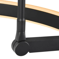 SLV LED vloerlamp One Bow FL, zwart, staal, hoogte 232 cm