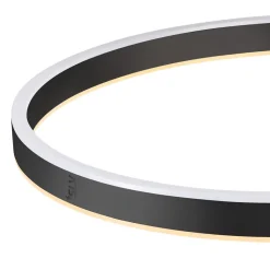 SLV LED vloerlamp One Bow FL, zwart, staal, hoogte 232 cm