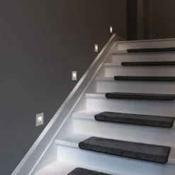 SLV LED wand inbouwlamp Mobala, wit, aluminium, 3.000 K