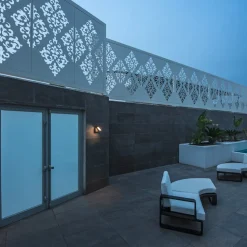 SLV LED wandlamp Abridor, antraciet, breedte 14 cm, sensor