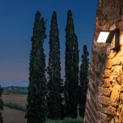 SLV LED wandlamp Abridor, antraciet, breedte 14 cm, sensor