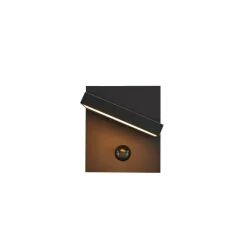 SLV LED wandlamp Abridor, antraciet, breedte 14 cm, sensor